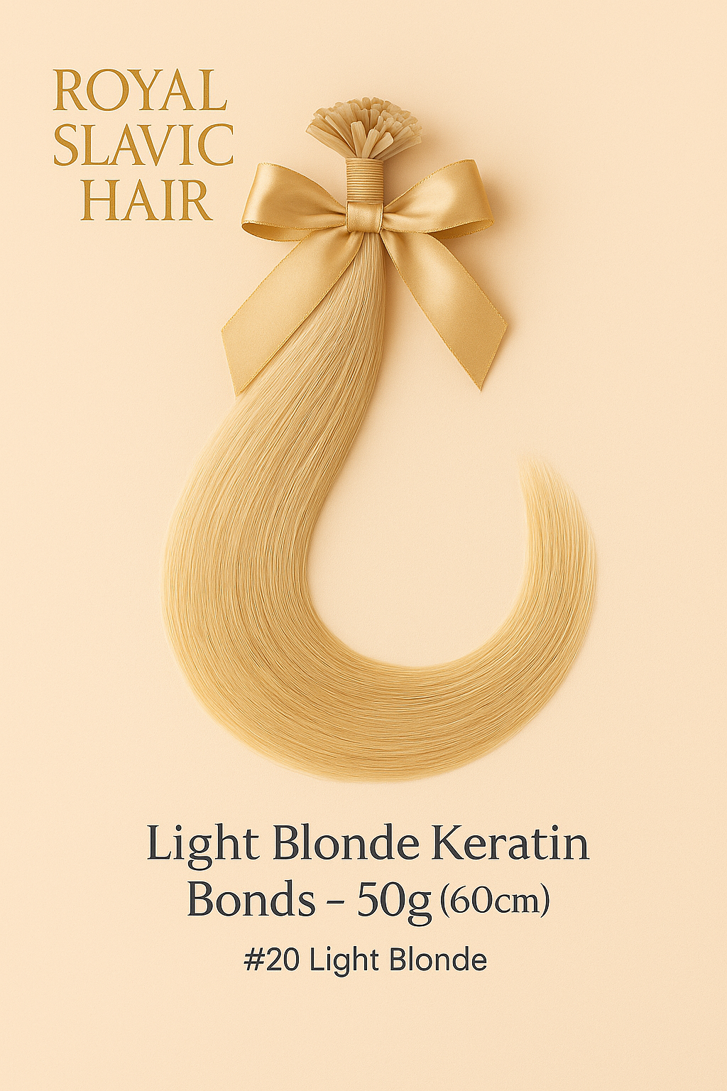 #20 Light Blonde Keratin Bonds – 50g (60cm)